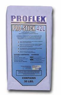 May not be used to adhere tile to asphalt, vinyl, particle or luan board, plastic, glass, metal or other unsuitable surfaces. 1/4 x 1/4 x 1/4 sq. notch 40 sq.