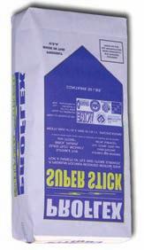 Specially formulated to hold large format tiles and stone surfaces in place on vertical surfaces, and reduces unevenness caused by setting tile on horizontal surfaces. ANSI A118.11, 118.4, 118.