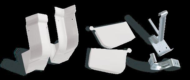 Gutter ccessories Gutter ccessories The Stratco range of gutter accessories includes: gutter brackets, internal and external corners, stop ends to seal the gutter ends, and mitres to continue the