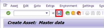 below). Click the return to the Create Asset: Master data screen. Back button after adding this date to 13.