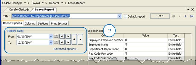 Step 12: Print a Leave Report (optional) Step 12: Print a Leave Report (optional) You will use the Leave Report to verify the leave time balances for all employees.