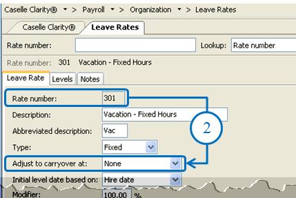 Step 13: Verify Carryover Limits in Leave Tables 3.