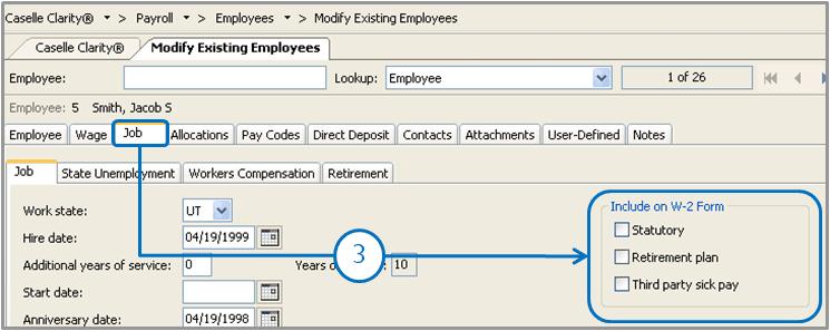 Step 15: Review New Employees Step 15: Review New Employees The next step is to review the W-2 settings, Subject To