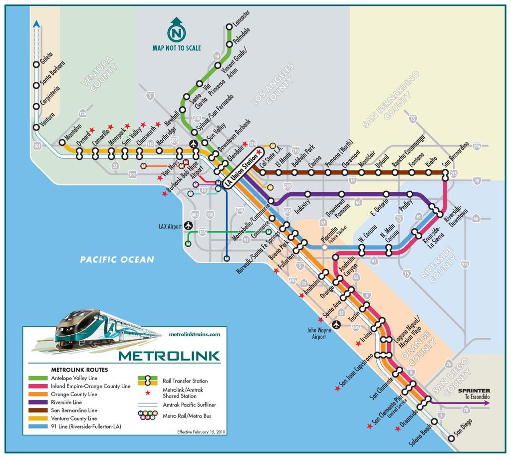 Metrolink System Map Figure 1 SCRRA