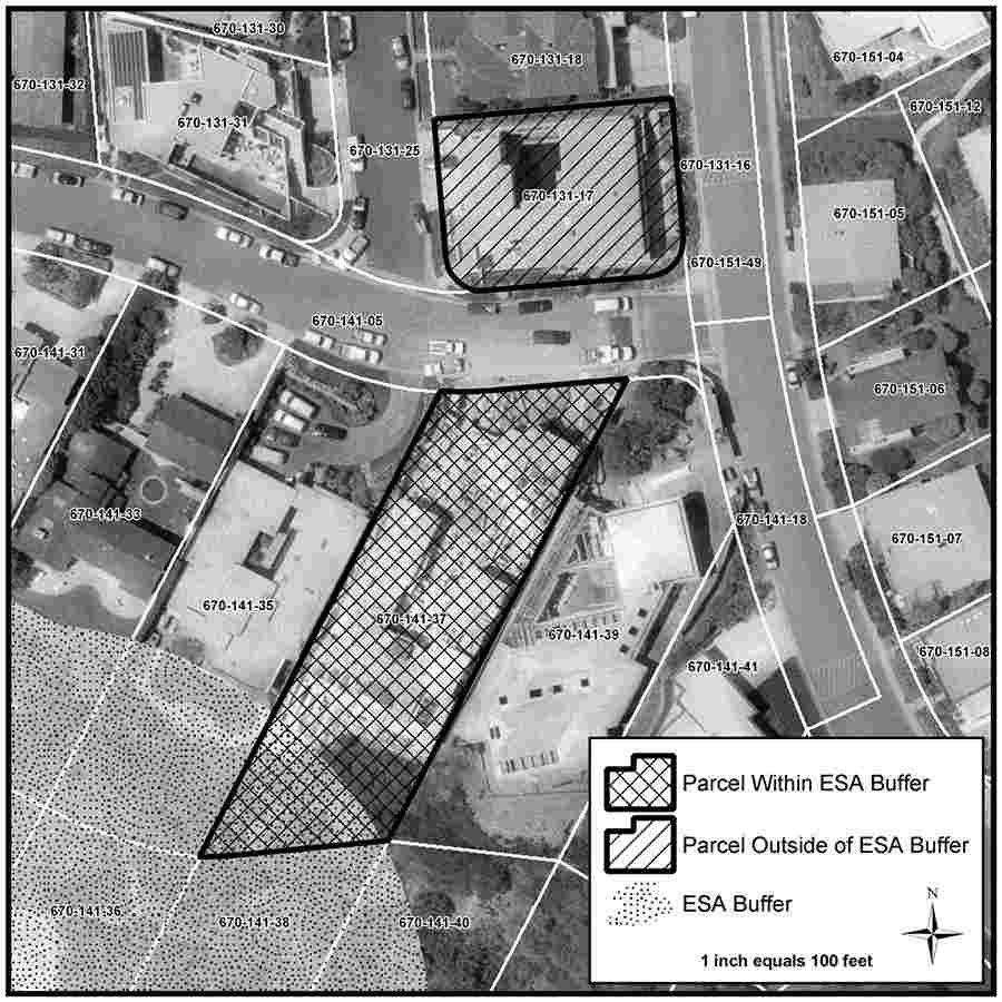 City of Dana Point Urban Runoff Threat Assessment Form Form 2 Continued I. Below is an example of construction site proximity to an Environmentally Sensitive Area (ESA).