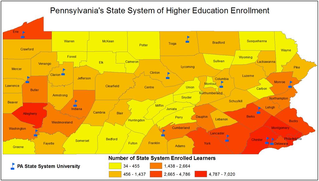 ABOUT PENNSYLVANIA STATE SYSTEM OF HIGHER EDUCATION Pennsylvania s State System of Higher Education was established by statute on July 1, 1983, although the 14 universities that comprise the State