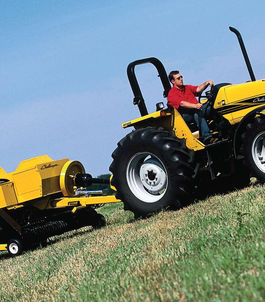 RECTANGULAR BALERS Throw Productivity into high gear For the ultimate in time and labor savings, the SB34 and SB36 models can be outfitted with a Challenger bale thrower that ensures full wagon loads
