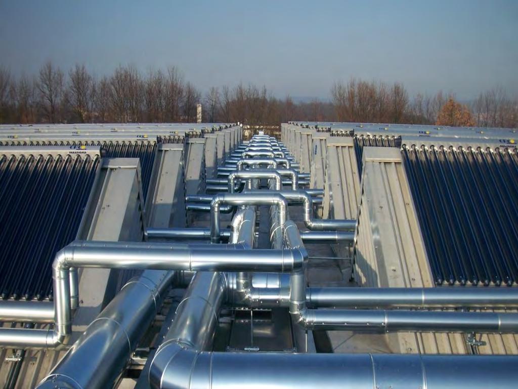 Solar thermal technology for industrial processes / cooling