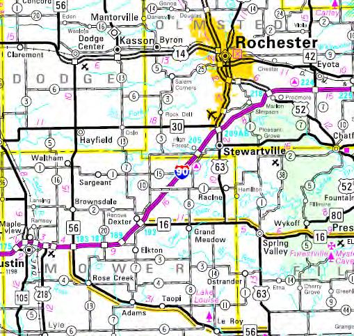 TH56 Test Sections TH56 two-lane rural highway with ADT of 2000 (reported