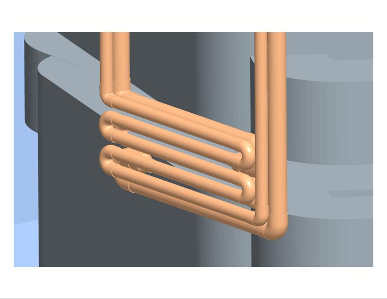 Figure 12. Stationary beam dumps to one side of the dipole magnet. 17. Summary The RIA fragmentation line beam dumps are designed to absorb heavy ion beams up to 300 kw.