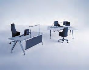 The modular sections allow not only large single and double desk configurations for single and double-sided use, but also