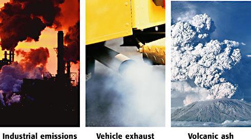 Secondary Pollutants Pollutants that form when primary pollutants react with other primary pollutants or with naturally occurring substances, such as water vapor, are secondary pollutants.