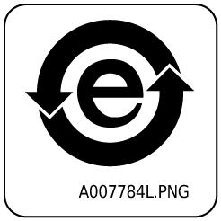 RoHS Caution Label This logo indicates that this electronic information product contains certain toxic or hazardous elements, and can be used safely during its environmental protection use period.