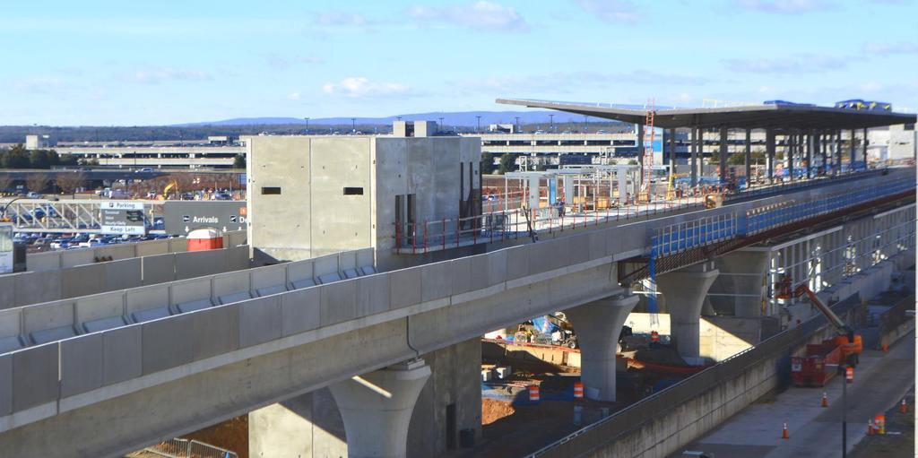 Facilities: Dulles Airport Station Structural Precast erection: Completed Canopy Steel: Completed Fiber line