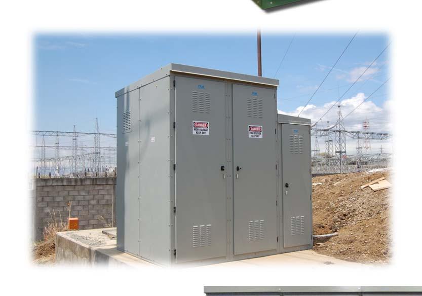 (top) switchgear in an outdoor