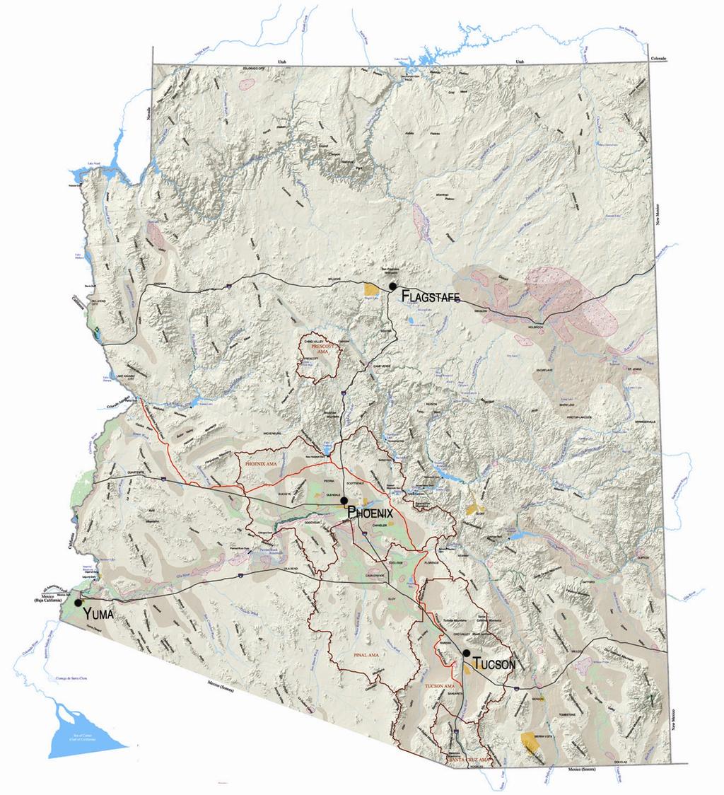A B Arizona Water Map Central Arizona Project shown in orange 336 Miles Cost over $4 billion Pumps water from Point A, at sea
