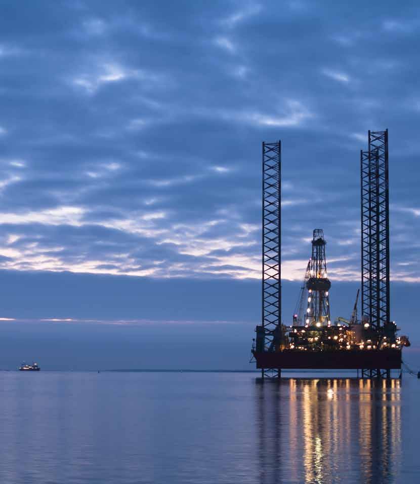 Offshore, Drilling + Wind Offshore Oil, Gas Exploration + Marine Vessels Jack-up rig Drillships SINGLE SOURCE SOLUTIONS The offshore drilling and