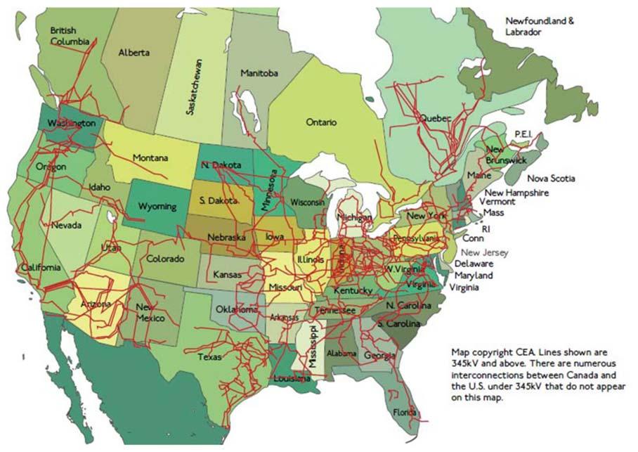 As the map shows, increased cross-border electricity flow will require construction of new transmission infrastructure, which drives jobs in design, engineering, construction and production of