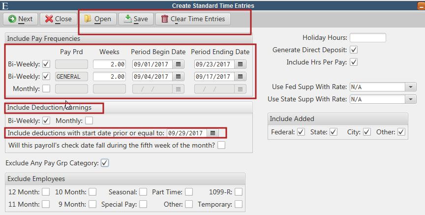 Create Time Entries and Attendance Import Several enhancements have been made to the Create Standard Time Entries Routine and Attendance Import.