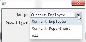 Previous/Next - Moves to the next employee in the department.
