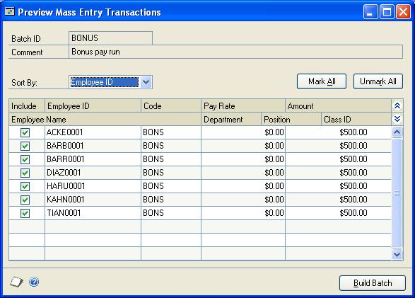 CHAPTER 11 PAYROLL TRANSACTIONS The Payroll system will create a pay transaction, a transaction required deduction transaction or a transaction required benefit transaction for each employee within
