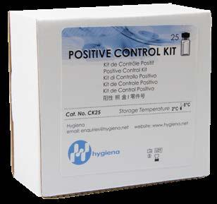 accessories Positive Control Kit The Positive Control Kit validates the efficacy and stability of Hygiena ATP test devices.