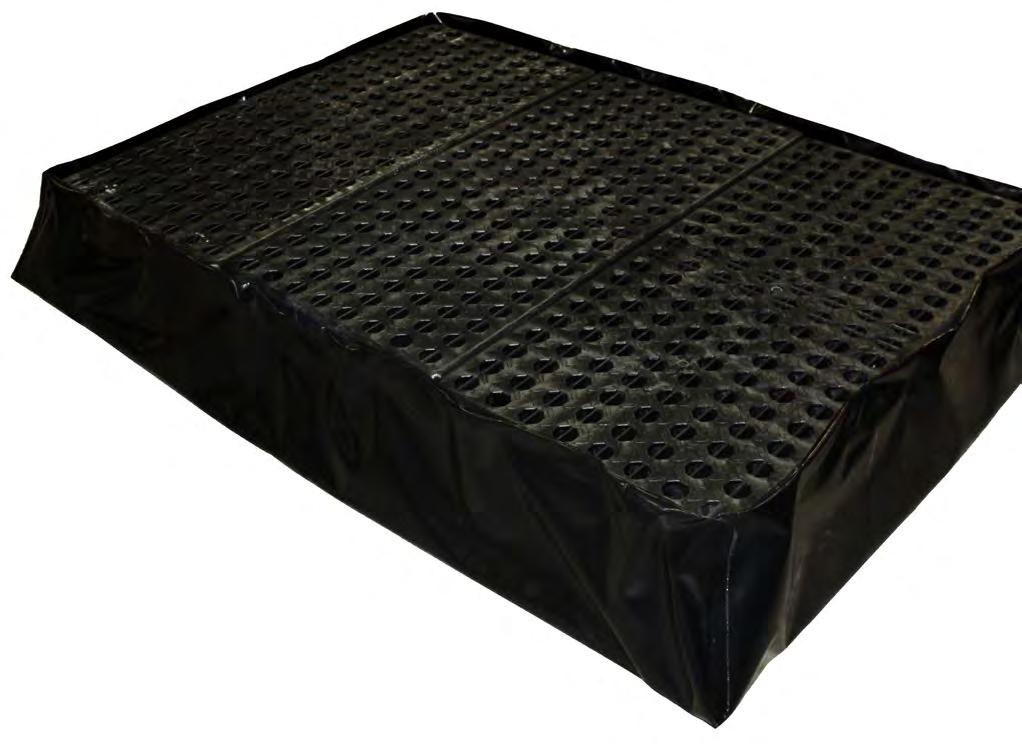 FlexPals Soft, Poly Pallet and Sumps The Flexpal-Compliant, Modular Spill Containment System Providing compliant spill containment capacity, the Flexpal is a truly modular drum storage and