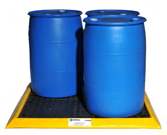 Soft, Poly Pallet and Sumps Flexible Spill Sump/Deck The perfect solution for temporary spill control of drums, containers, parts. Folds up for easy storage.