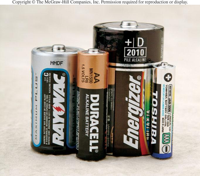 Batteries A battery is a system for the direct conversion of chemical energy to electrical energy.