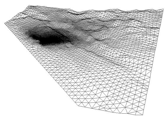 Figure 3 Meshed terrain Figure 4 Meshed chimneys 2.2 Boundary conditions In all commercial CFD software the boundary conditions are given on geometry surfaces that bound the domain.