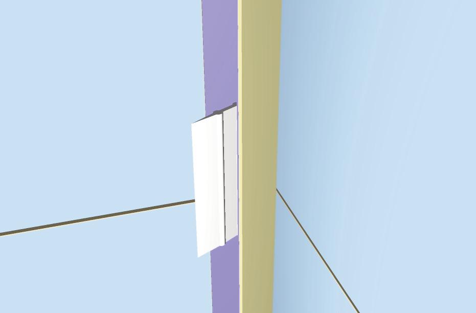 Do NOT over stretch the flashing tape (this can result in poor adhesion and bridging effect) This applies to inside and outside corners Example 2 Stretching of tape What TO DO: Smooth the tape so it
