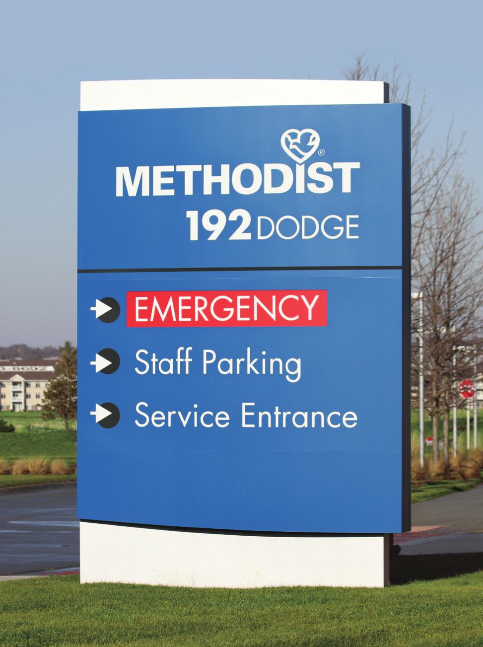 Case Study Methodist Women s Hospital & Medical Office Building ASI designed a complete custom signage solution that complements the interior design, color scheme and materials used
