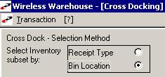 5 RECEIVING WIRELESS WAREHOUSE MANAGEMENT GUIDE CROSS DOCKING SCREEN DESCRIPTIONS The following section details the screens used in the cross docking process and describes their fields.