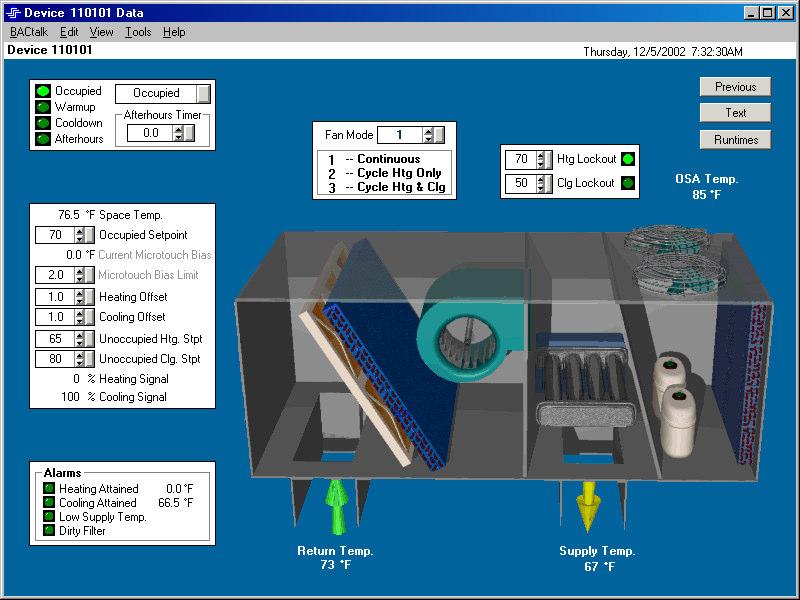 Envision for BACtalk is a comprehensive Microsoft Windows-based software package for managing the building automation systems.