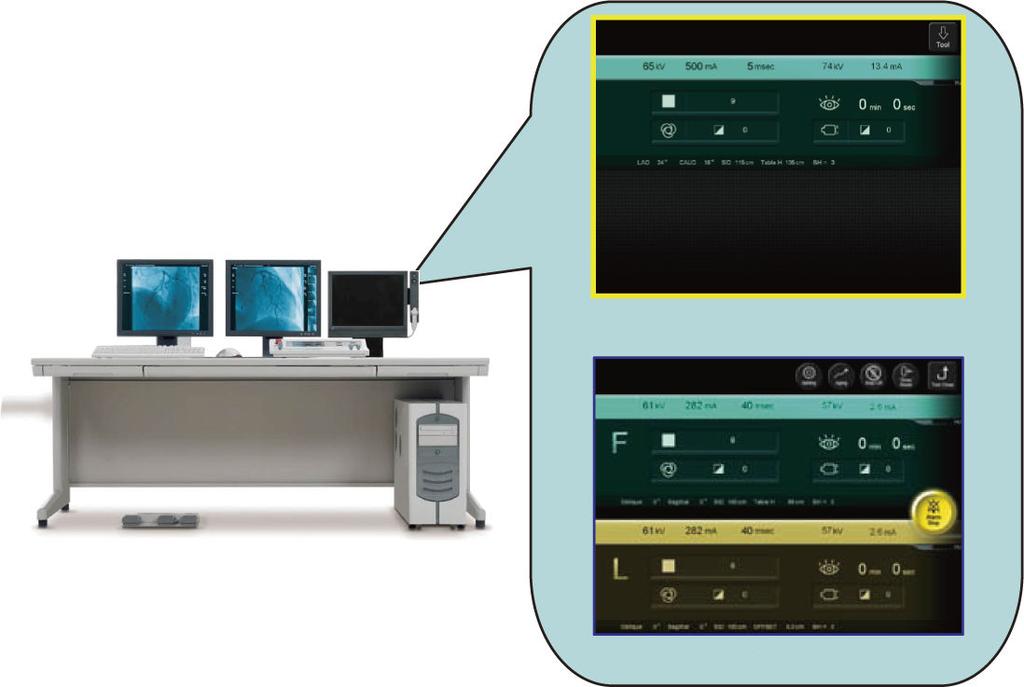 11) that, as an X-ray control console for the control room, enables the unified management of system information (e.g., X-ray conditions and mechanical information).
