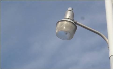 The bulbs currently used in Cut-off lights are either 175 Watt Mercury Vapor (MV);
