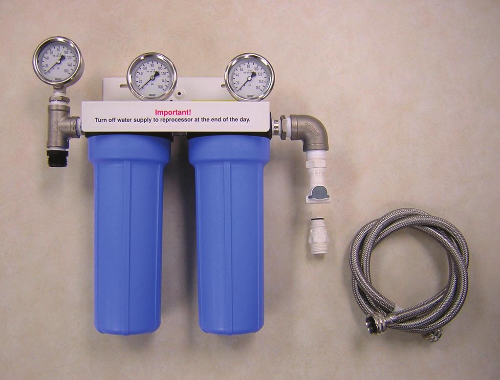 CER Water Filtration System NOTE: The water supply to the CER-1076 Water Filtration System should be turned off when the equipment is not in use.