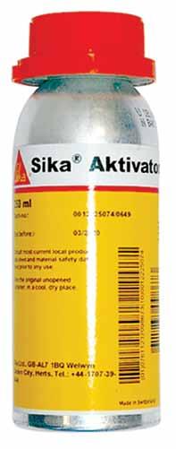 Sika Activator A cleansing and activating agent specifically formulated for the treatment of bond faces in direct glazing work prior to application of various Sika polyurethane adhesives No.