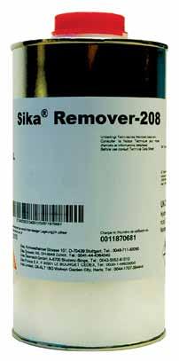 SEAL208 1 litre bottle Used to remove excess uncured Sikaflex adhesive or sealant from application tools or from soiled surfaces Can also be used for the pre-cleaning of strongly contaminated