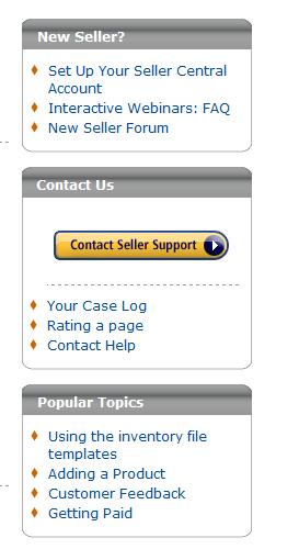 Useful references & cases Contacting Seller Support You