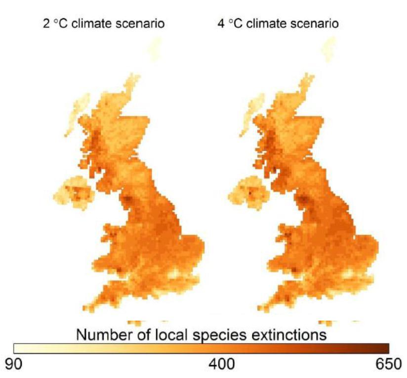 areas of the UK (Figure C2). At the same time, new colonisations are expected as UK species shift their range northwards.