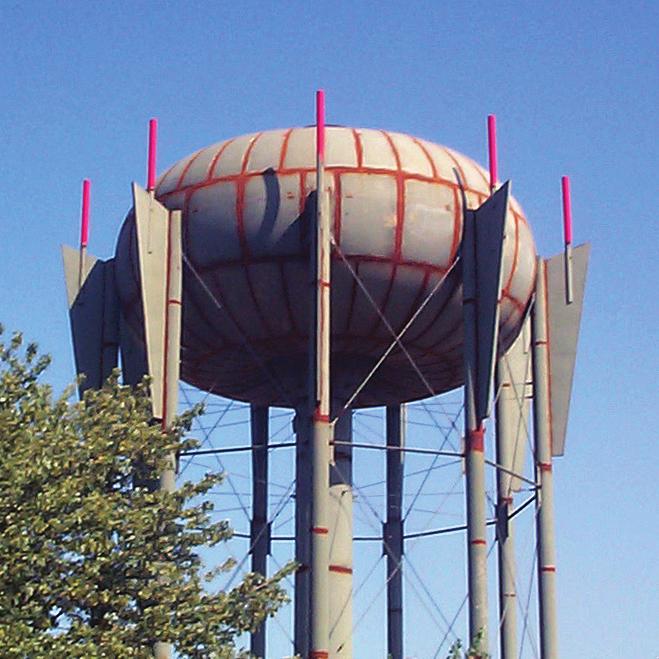 After more than a decade in service, Joliet s water tank is a long way from the finish line, still standing tall and shining high above the racetrack.