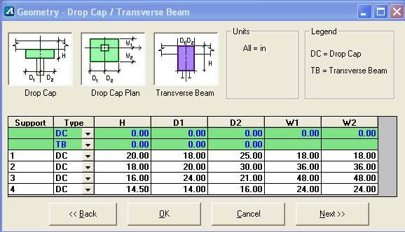 STRUCTURAL MODELING Chapter 6 3. Click Next to save data and go to the next input form. Note: ACI does not actually specify an effective flange width for prestressed beams.