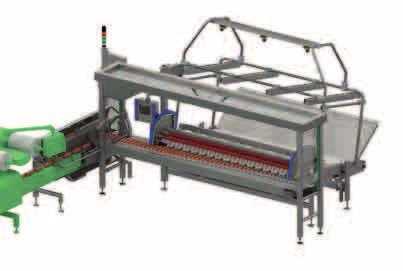 The slugs are supported from underneath by a belt conveyor, avoiding rolling of product. The required count of products in a slug is gradually built up.