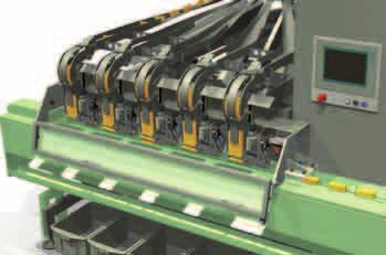 The individual products are transferred in the designated pitches of the infeed chain of any make flow wrapping machine. Thus it composes the product pile/stack with pre-set count.