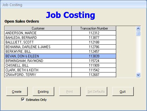 Accessing Job Costing From the Main Menu, select Service Menu. From the Service Menu, select Job Costing. Enter your access code to access job costing.