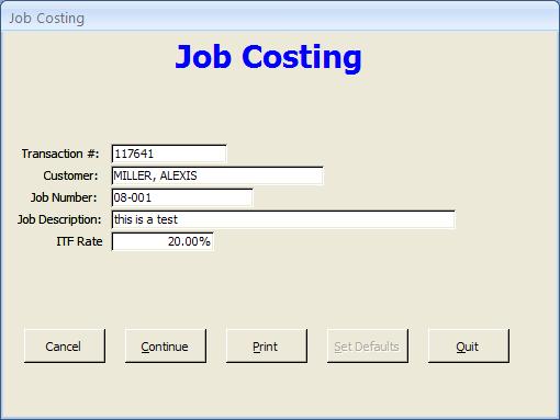 Opening an Existing Job Select a job from the list of available jobs. Select Open.