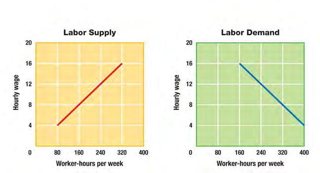 Supply of Labor The supply of labor comes from people willing to work for wages.
