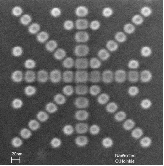 High Resolution Patterning with Deposition Platinum deposition with the experimental- PMRT on Cr demonstrates: 20 nm