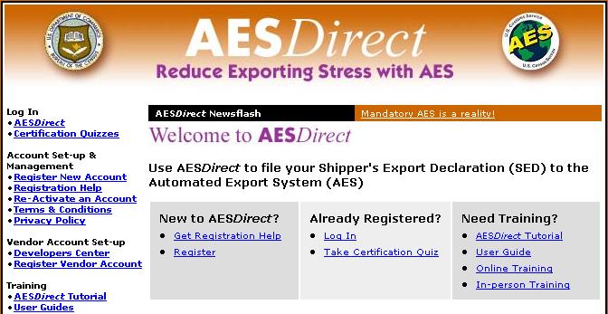 Recommended Self-filing Process AESDirect WebLink With FedEx Ship Manager Software, you can conveniently self-file an EEI from the AESDirect WebLink on the Customs screen while you create a label for